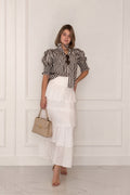 FALDA MIDI VOLANTES BLANCA TALLA UNICA