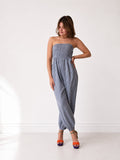 MONO  VICHY AZUL TOP VENTAS TALLA UNICA